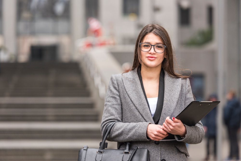 Professional reviewing career advancement opportunities